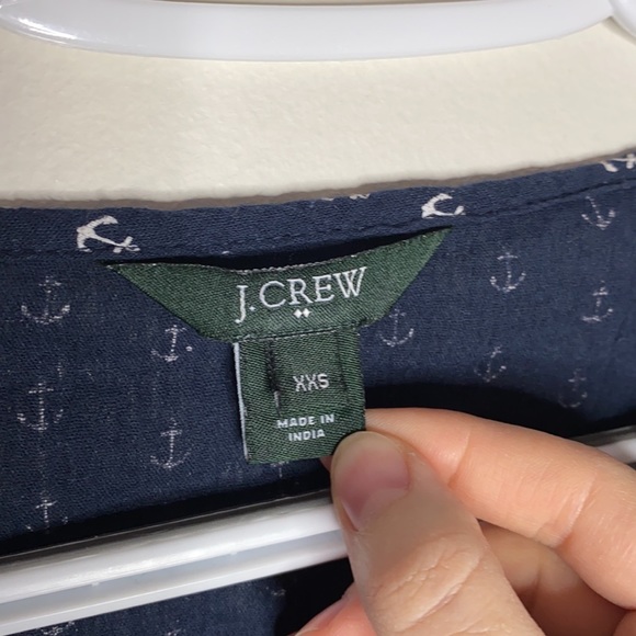 J Crew factory crinkle cotton anchor tunic size XXS - Picture 8 of 10